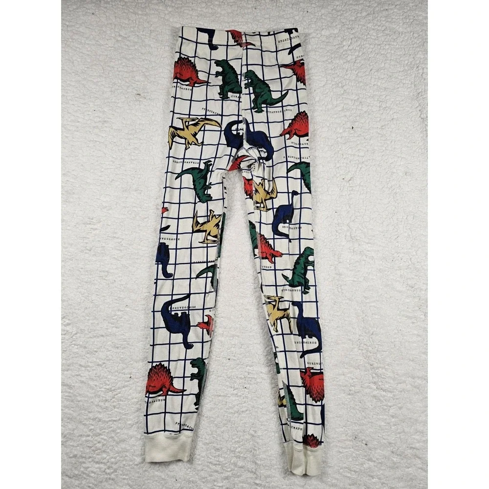 Hanna Andersson Kids‎ Organic Cotton Dinosaur Pajama Set Size 130 US 8 Long John